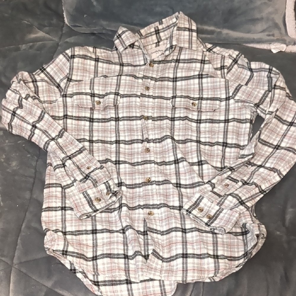 Goodfellow & Co. Black and White Plaid Shirt